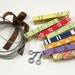Clothesline Kit. Rainbow Clothespins and Hanging Wire