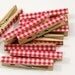 Clothespins.  Set of Ten.  Red Gingham