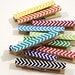 Clothespins. Set of Ten. Rainbow Chevron.