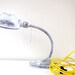 Vintage Gooseneck Eagle Lamp with Yellow Fabric Cord