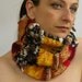 neck warmer scarf cowl tube scarf tube cowl knit hearth tones brown yellow red fall tagt team teamt