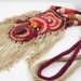 necklace crochet knit cotton ethnic inspired tribal boho african ecru burgundy tangerine tagt team curationnation