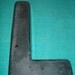 Vintage Clear Black Plastic Letter L