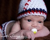 Baseball Hat and Button Diaper Cover Crochet PATTERN Multiple Sizes