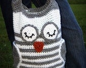 Crochet Pattern Handbag Owl Tote
