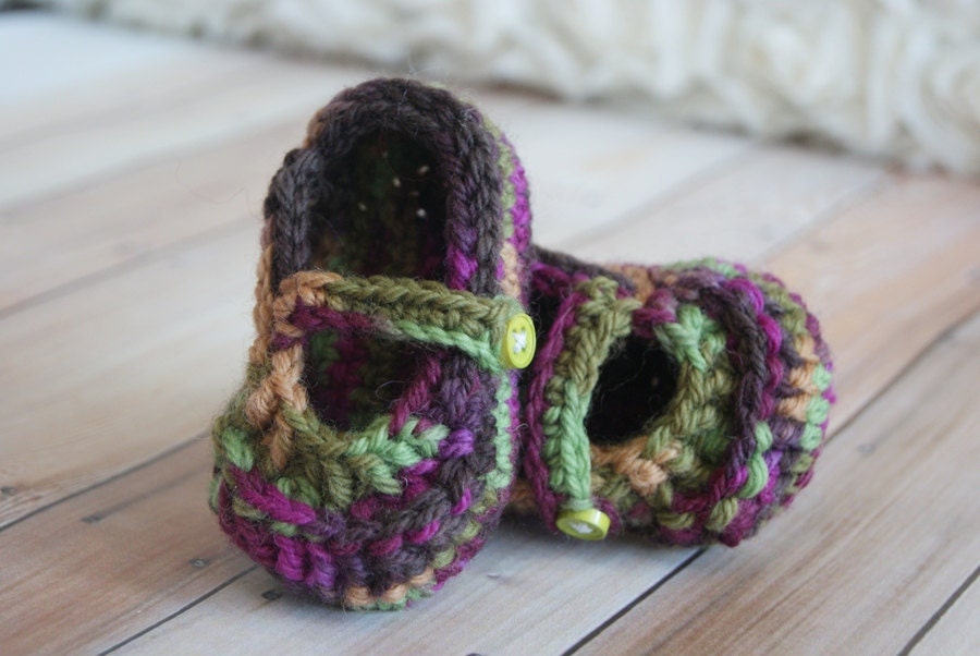 Crochet Baby Pattern Rainbow Swirl Mary Jane Shoes
