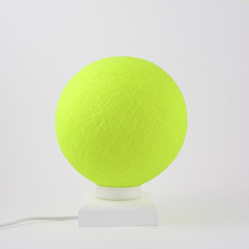 Table lamp, accent lamp, night light, handmade lamp Lime Yellow by FiligreeCreations on Etsy