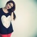 SAMPLE SALE All is Love Heart Top / Black and Cream / Silk and Lace