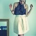 Brocade Pleated Gold Skirt A Line Sample Sale
