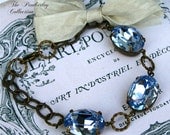 Bracelet, Sapphire, Swarovski Crystal, Estate Style, Vintage Style