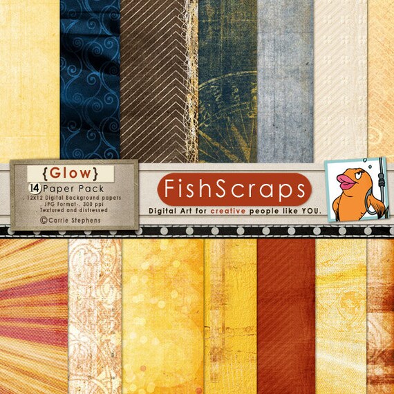 Summer Digital Paper - Golden Yellow Background Patterns (Glow) Textured - Bokeh, Sun Rays, Sunrise Il_570xn