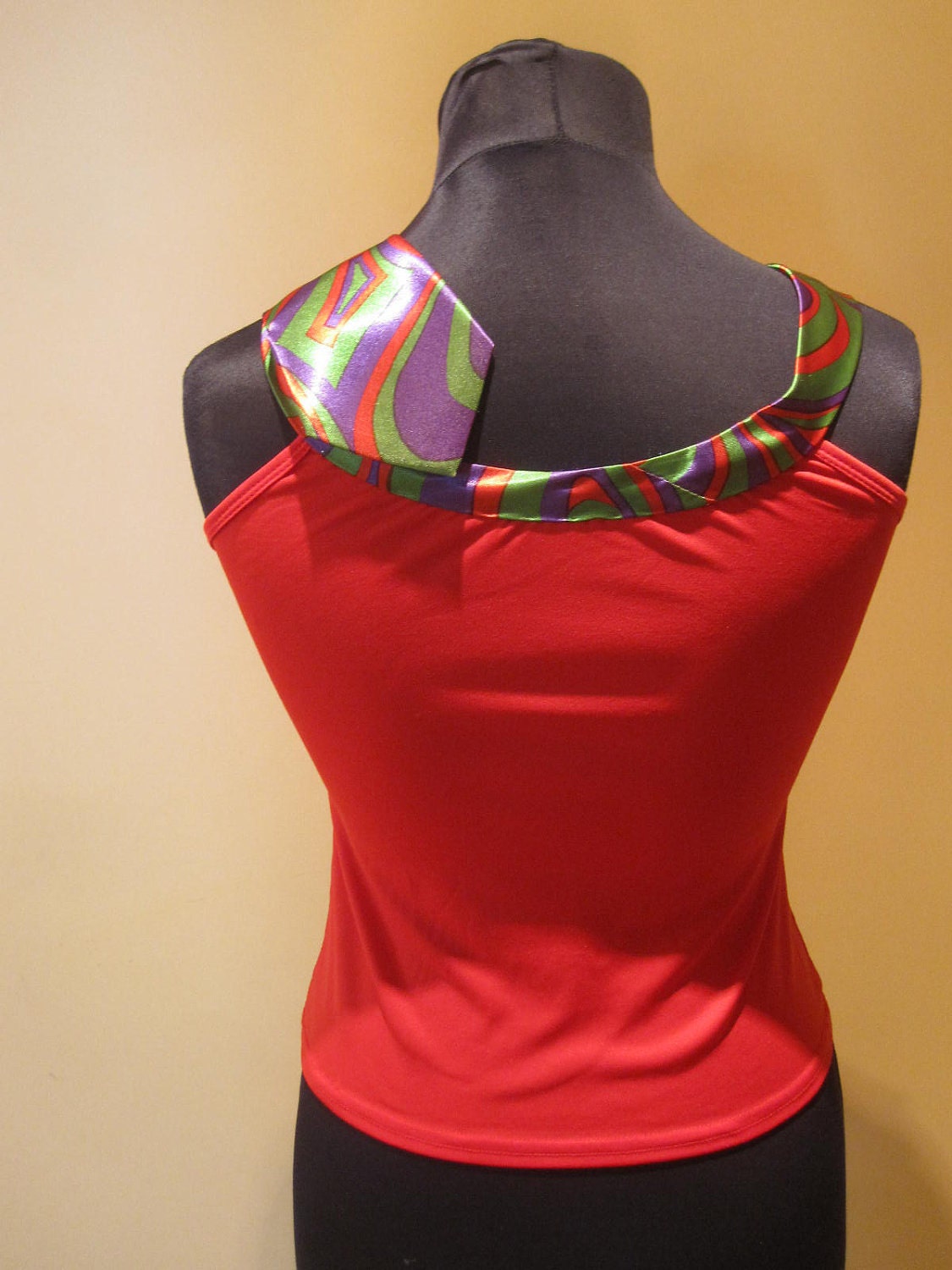 SALE / Repurposed Necktie Upcycled Camisole in Bright Red - Womens Upcycled Clothing