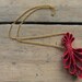 SALE / Red Tape Measure Pendant Necklace / Jewelry Necklaces Pendant / Upcycled Recycled / by Garage Couture