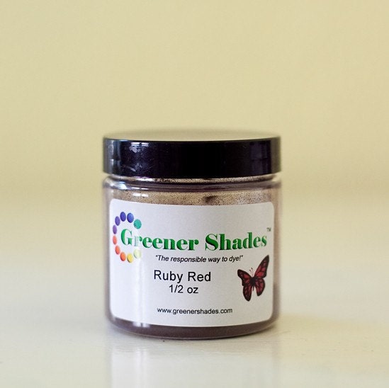 Dye, Ruby Red, Greener Shades acid dye, 0.5 ounce jar