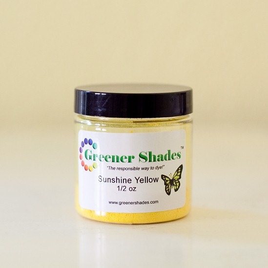 Dye, Sunshine Yellow, Greener Shades acid dye, 0.5 ounce jar