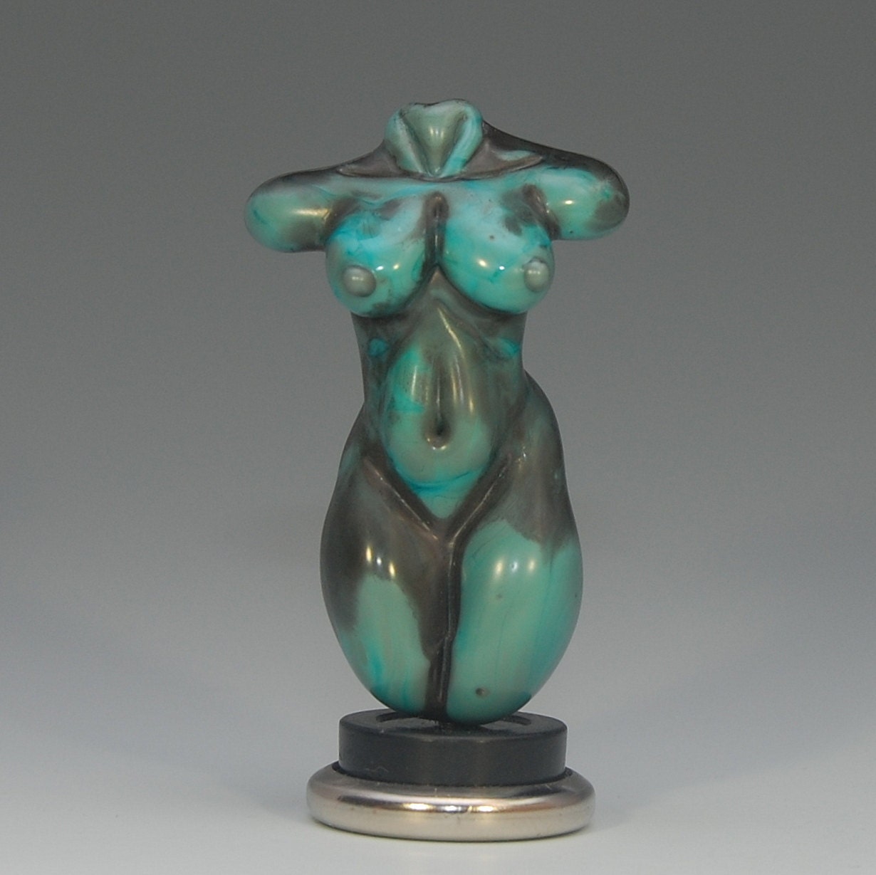Turquoise Temptress- Goddess Lampwork Bead- SRA
