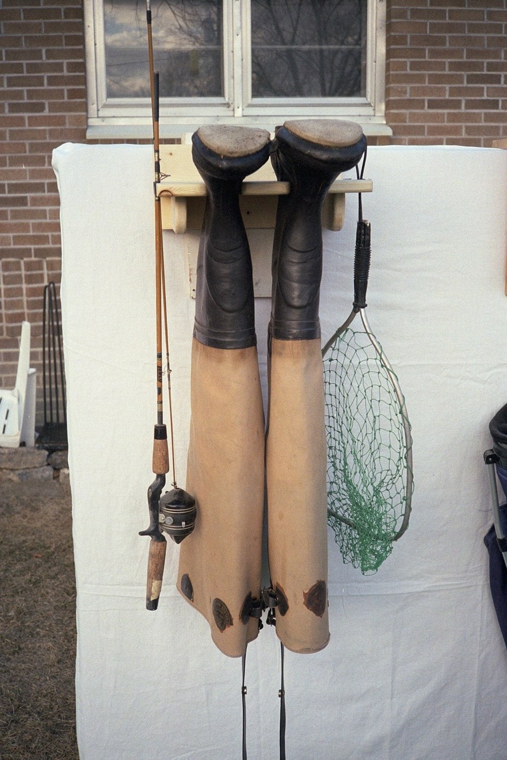 wader storage rack by 3mtwoodcarver on Etsy