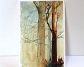 Watercolor painting reproduction Ghost Trees PRINT 8x12 Fine Art Giclee Print