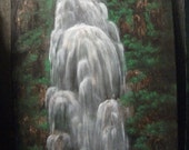 Jungle Waterfall Original Landscape Oil Painting - hobbylady