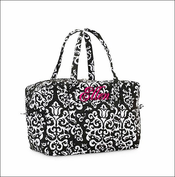 Personalized Quilted TravelDuffel Bag - Vintage Glam