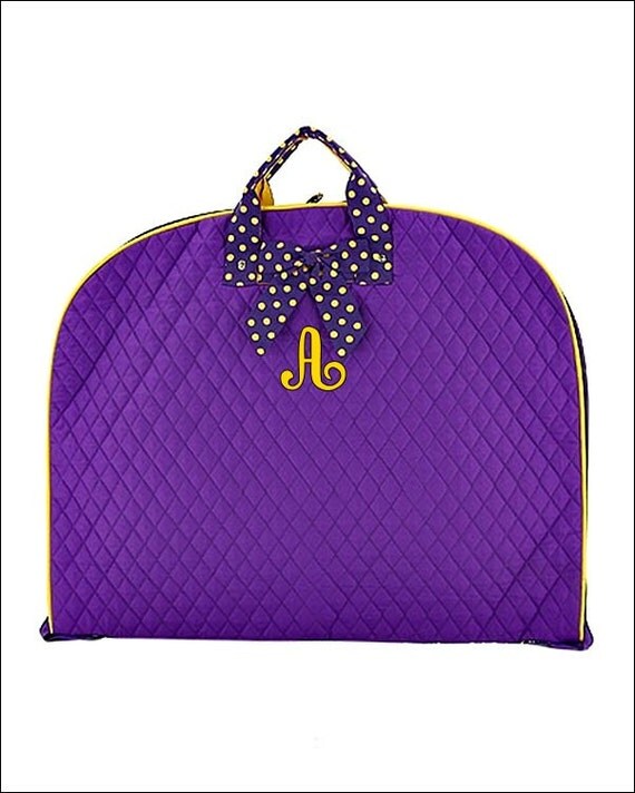 Personalized Quilted Solid Garment Bag by SiblingRivalryDesign