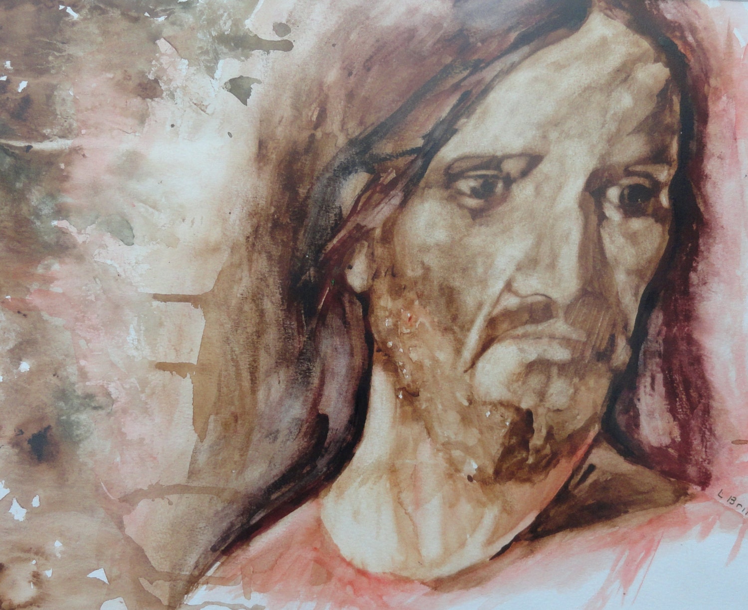 jesus watercolor