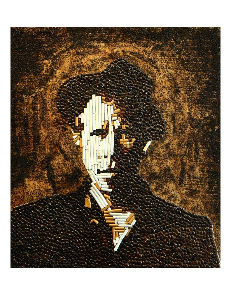 Tom Waits - Coffee and Cigarettes high quality PRINT