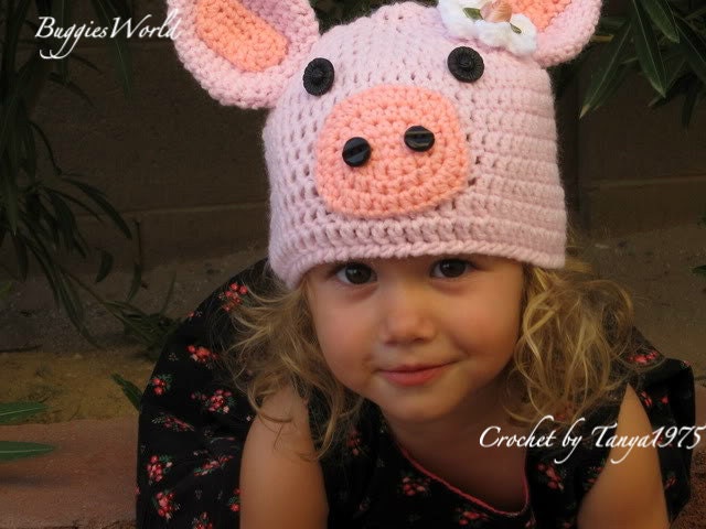 Crochet Pig Hat