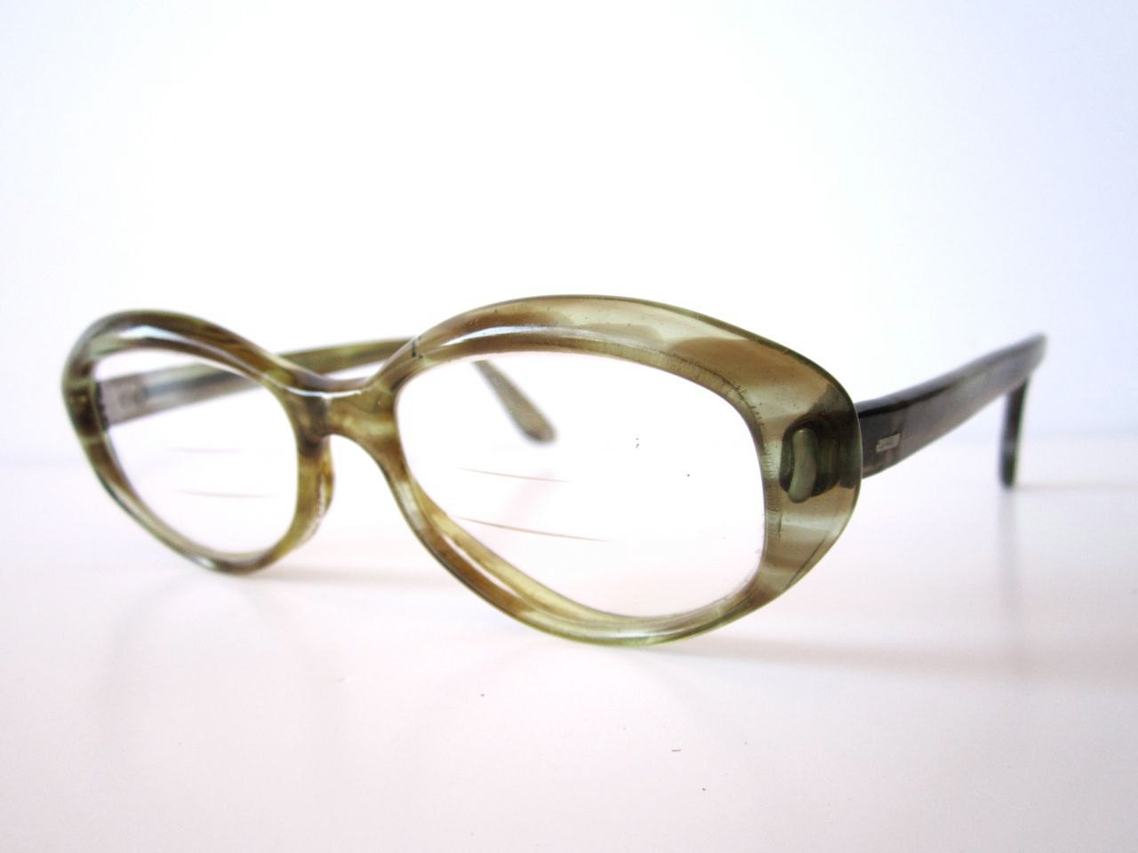 Vintage Oval 1960s Jackie O' Glasses Frames