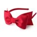 Red Bow Headband Snow White Costume Prop Pretend Play Dark Red