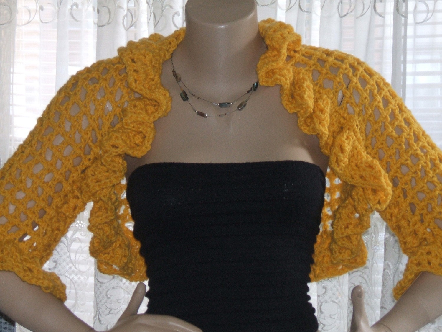 Spanish Nights Crochet Shrug Bolero by MonetCreations