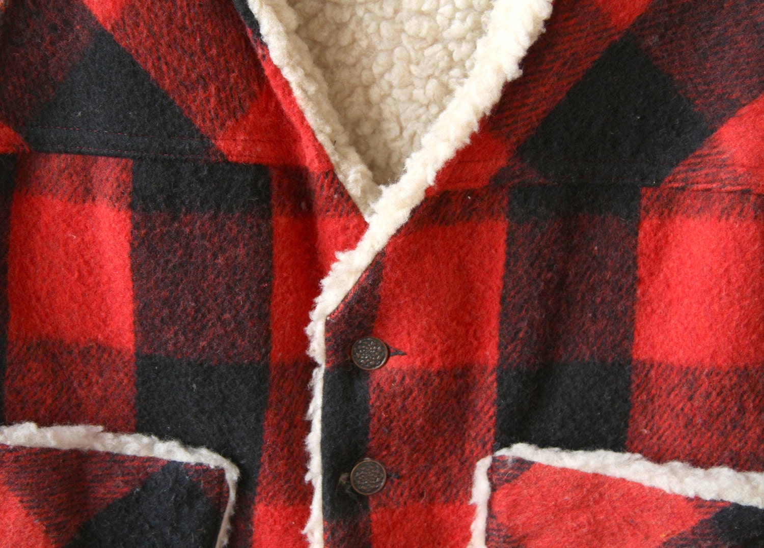 Vintage L Plaid Buffalo Vest