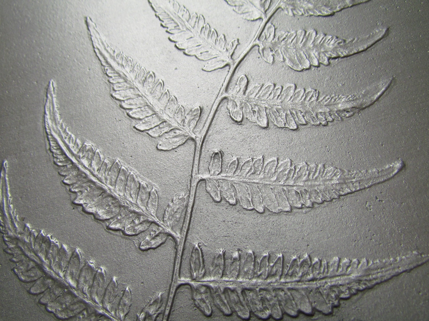 Japanese Painted Fern Leaf Wall Art, Botanical Tile, Recycled Cast Aluminum, 6 x 6 inch
