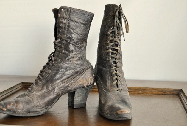 antique victorian lace up boots