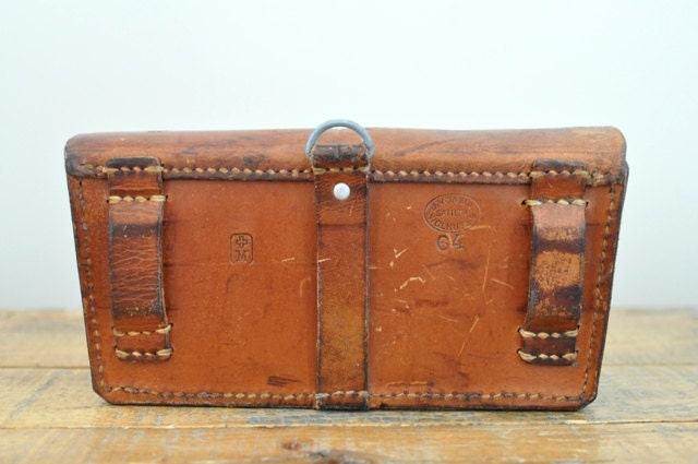 Vintage Swiss Army Leather Ammo Pouch