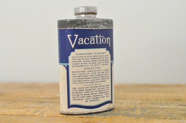Vintage Vacation Laboratories Foot Powder Tin