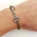 Steampunk Small Skeleton Key Bracelet- Sterling Silver Finish