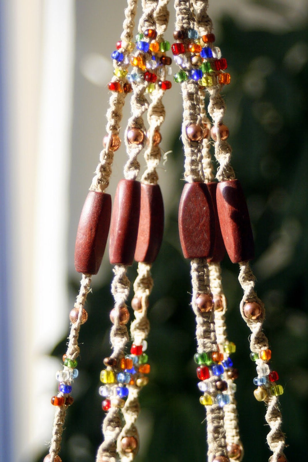 Macrame Plant Hanger- San Polo - Natural Hemp Hanging Basket- Handmade In Italy- Plant Jewelry-Sale Priced