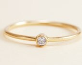 Simple Diamond Ring in 14k Gold