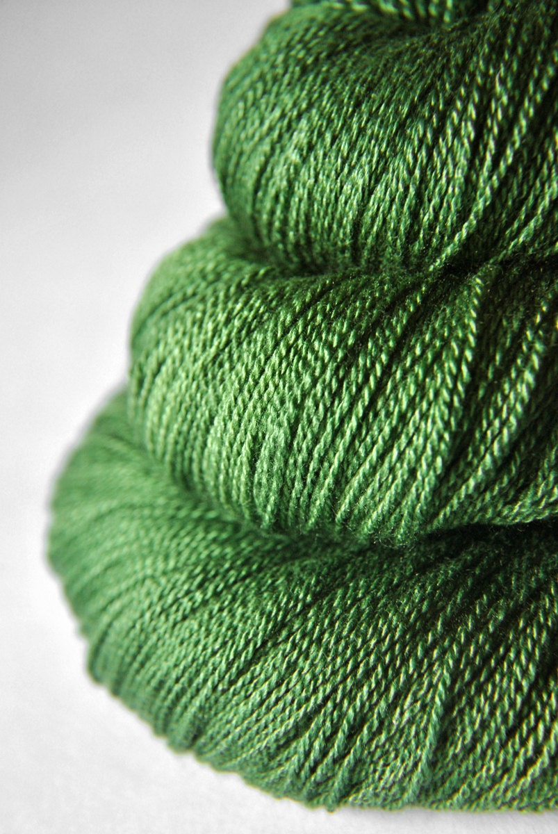 St. Patrick's day parade gone awry - Silk/Merino Yarn Lace weight