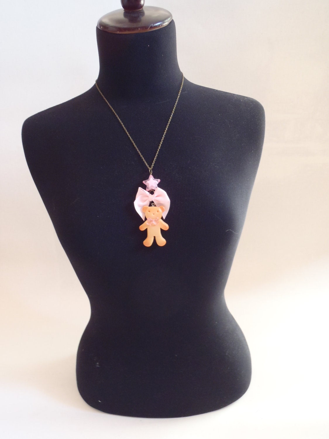 Teddy Bear Cracker Necklace lolita