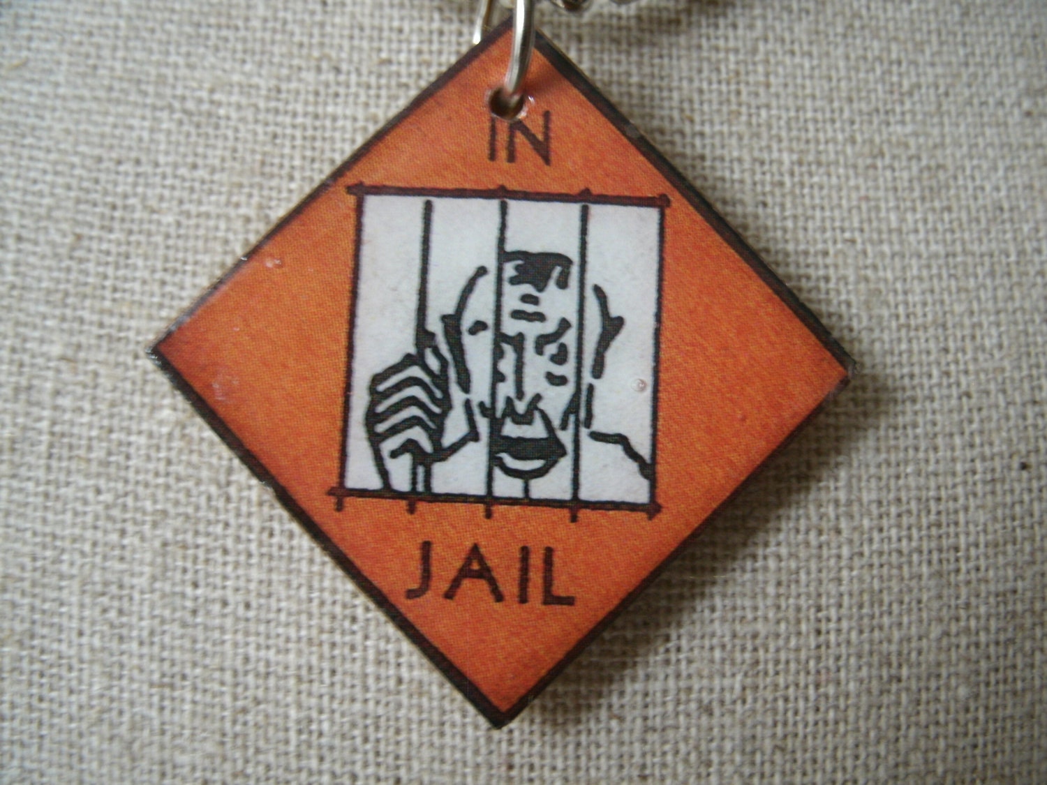 Vintage Go to Jail Monopoly Necklace