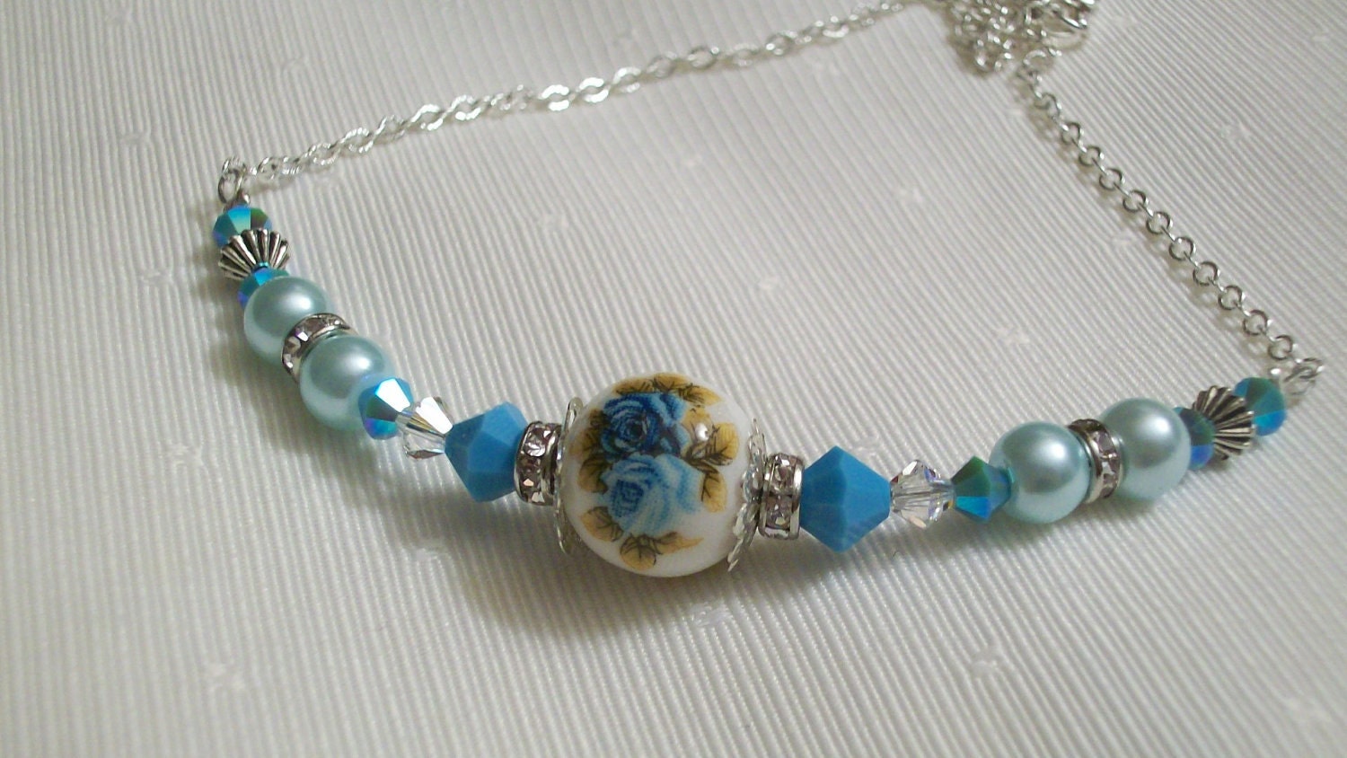 Turquoise Rose necklace