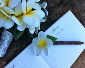 Plumeria Wedding Guestbook Pen