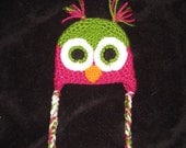 Sparkly Owl Earflap Hat