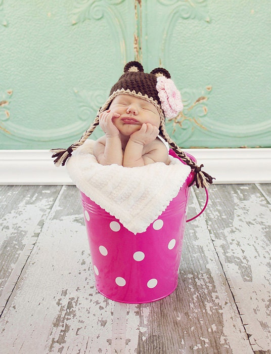 ADORABLE BEAR EARFLAP Hat