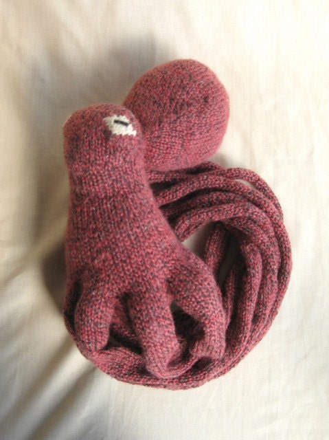 34-inch Knit Octopus Amigurumi (pink)