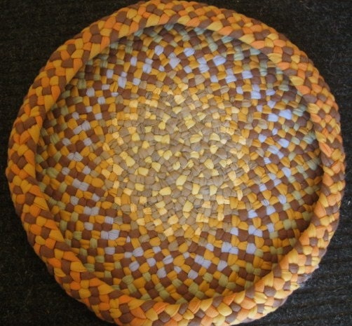 Harvest Gold Braided Table Centerpiece from upcycled cotton