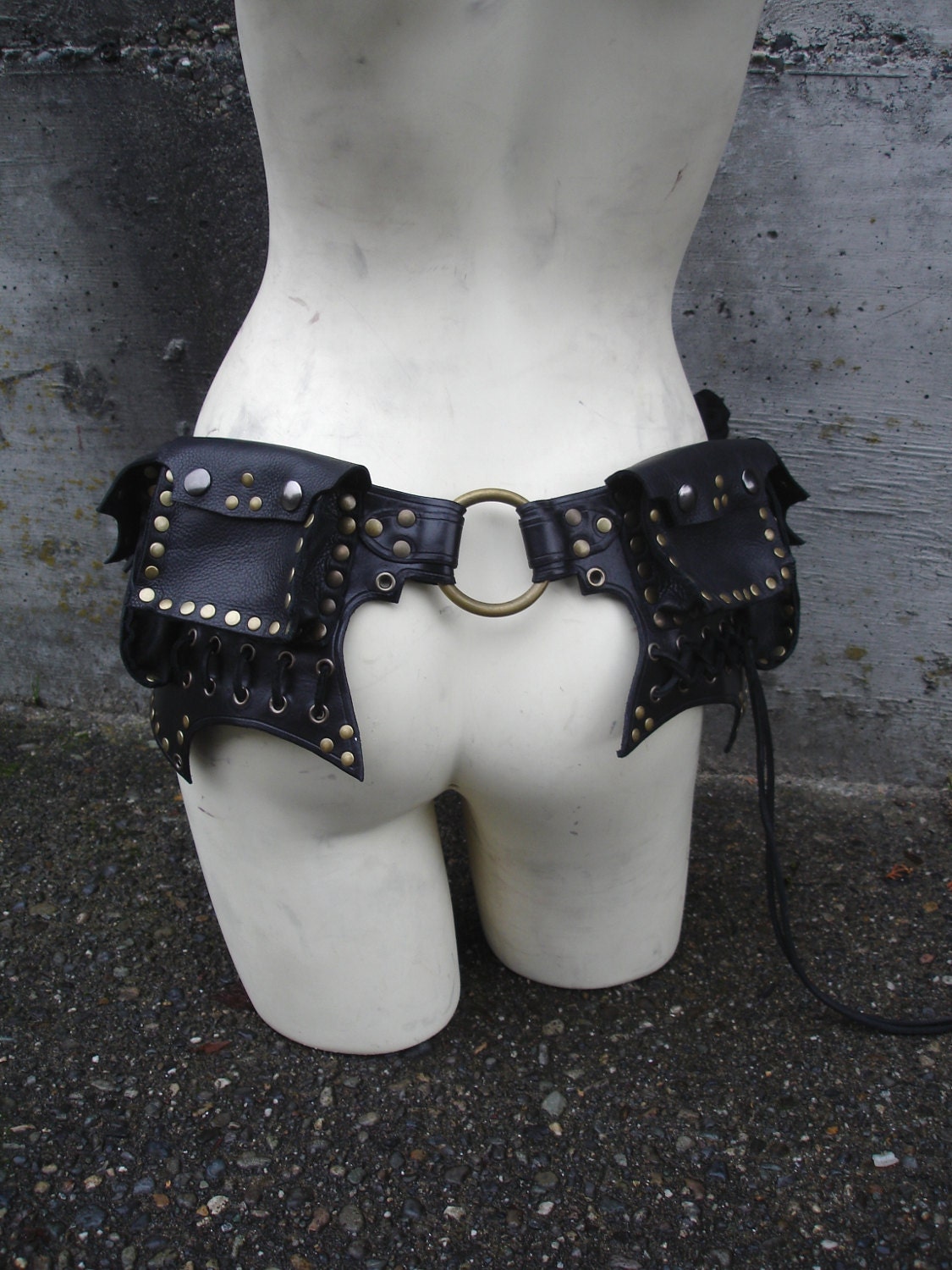 Handmade Medium Pockets Leather Belt Bag