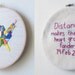 Hand Embroidered Map of USA Wall Hanging in 8" Hoop